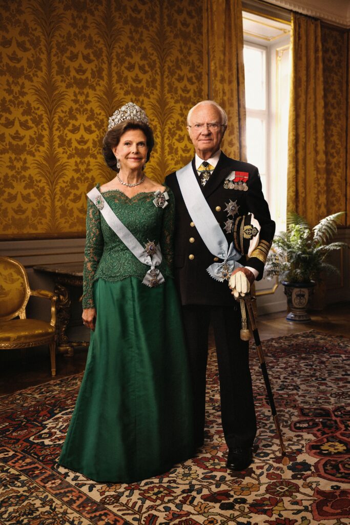 Official portrait of King Carl XVI Gustaf and Queen Silvia 2026