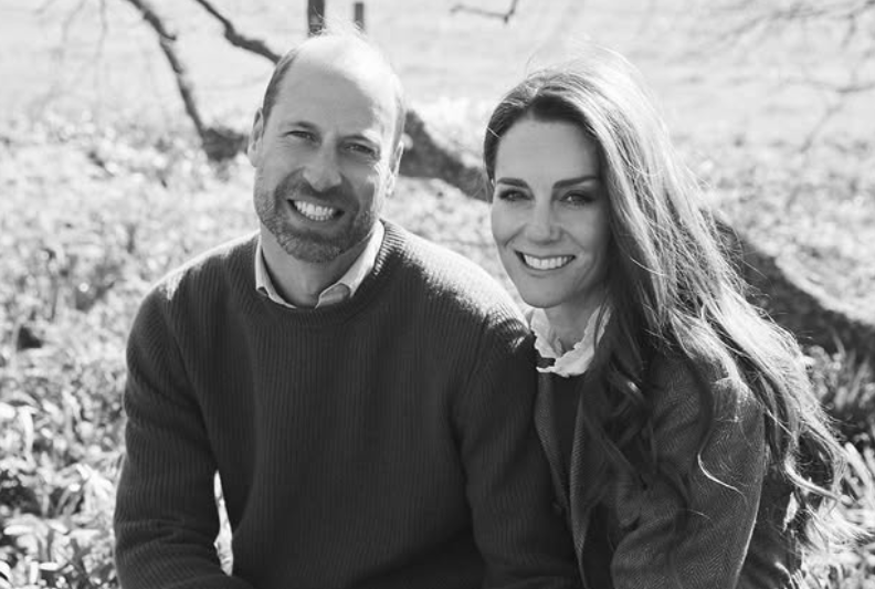 William and Kate, Prince and Princess of Wales in a romantic Valentine's Day photo