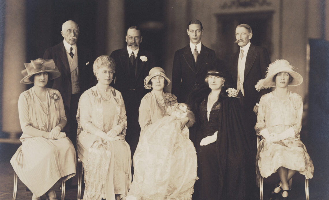 Queen Elizabeth, The Queen Mother holds Queen Elizabeth II at her christening