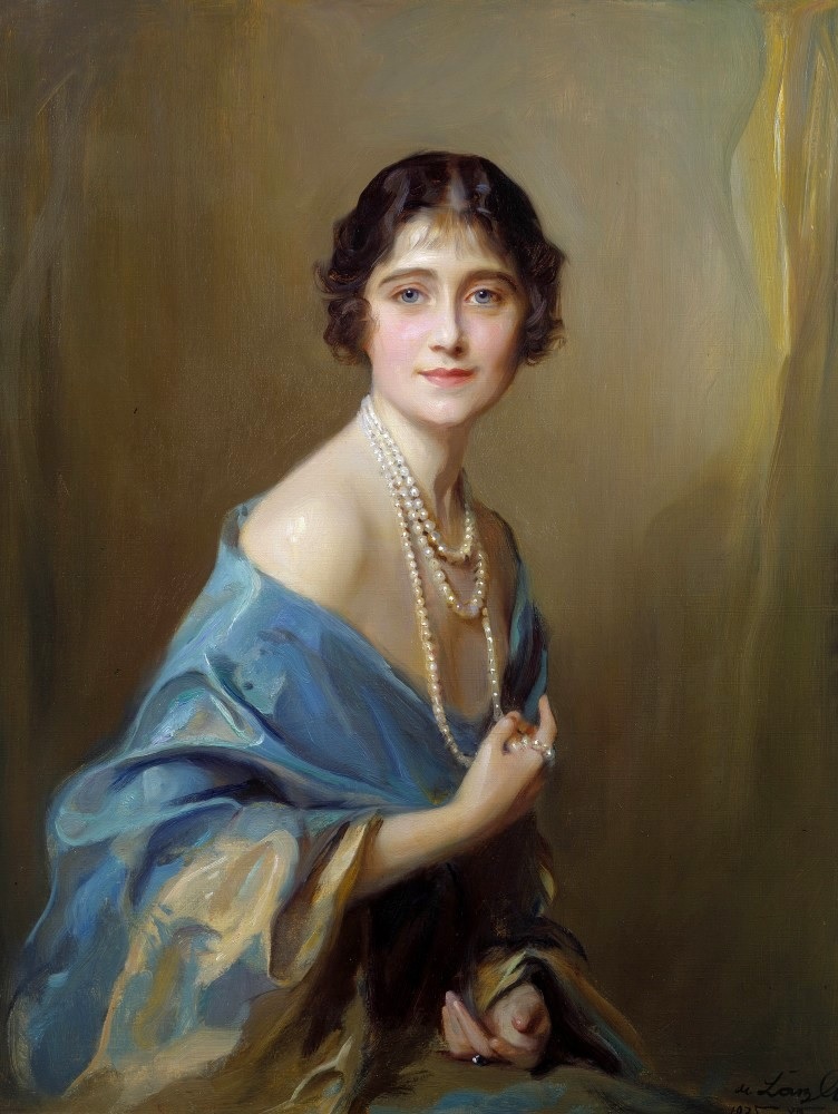 Lady Elizabeth Bowes-Lyon in a portrait