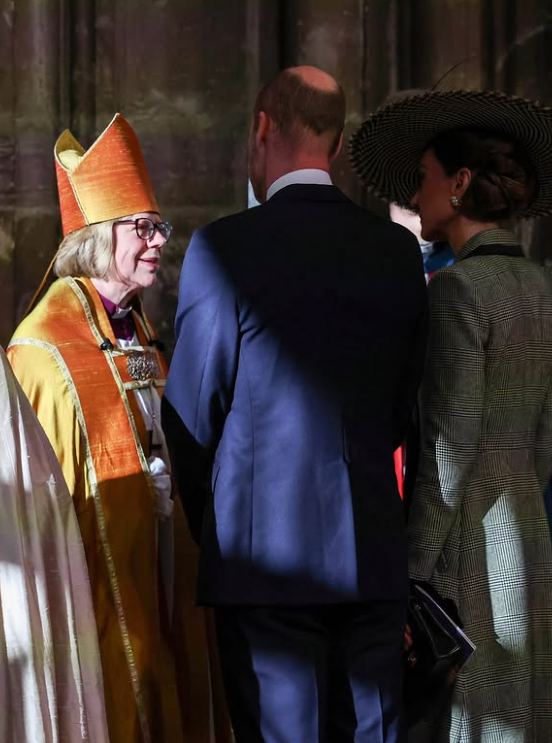 The Prince and Princess of Wales talk to Dame Sarah Mullally, the new Archbishop of Canterbury