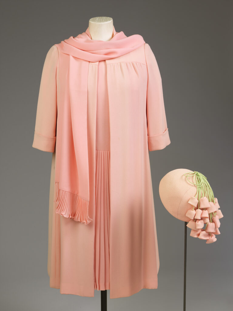 The pink Jubilee coat and hat that Queen Elizabeth II wore in 1977