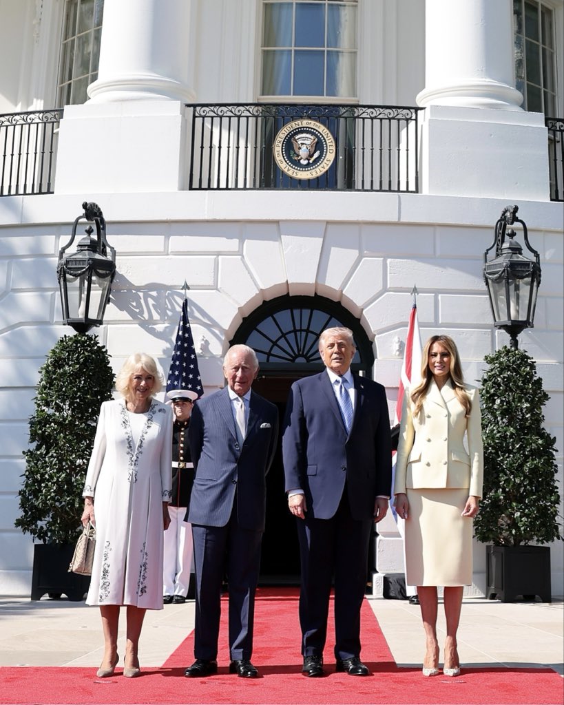King Charles and Queen Camilla with President Trump and First Lady Trump