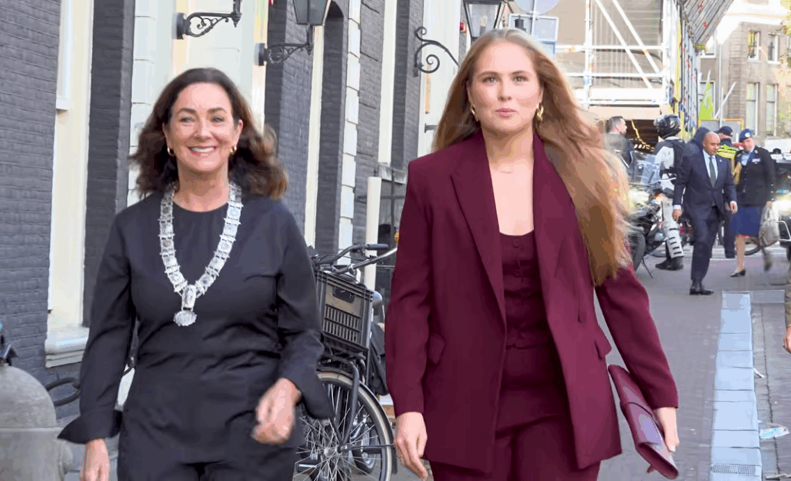Princess Amalia begins a two-day visit to Amsterdam