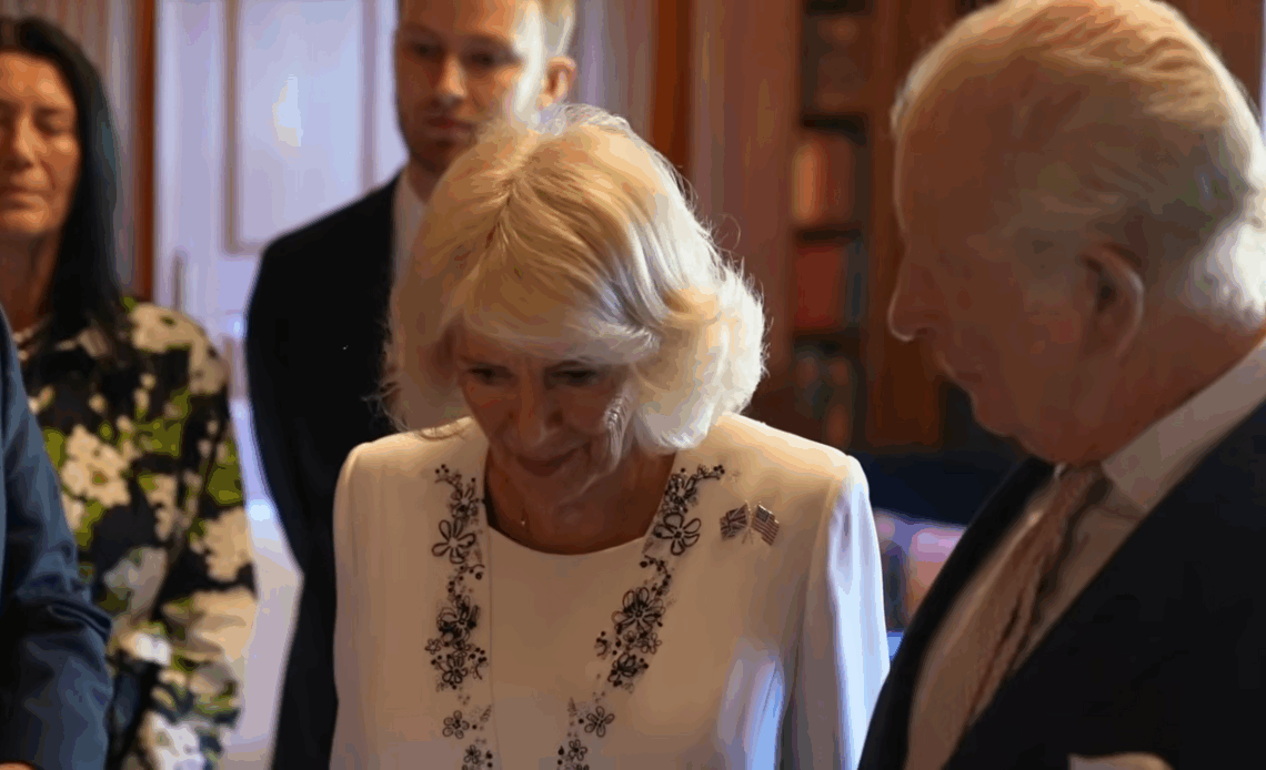 Queen Camilla wears Queen Elizabeth II's American brooch on first day of State Visit