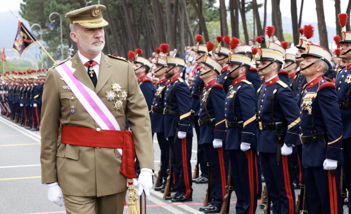 King Felipe of Spain wears military uniform
