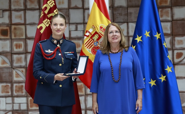 Princess Leonor receives the Gold Medal of the Regional Assembly of Murcia
