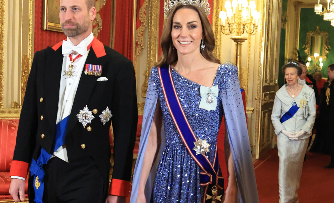 The Princess of Wales wears a blue dress