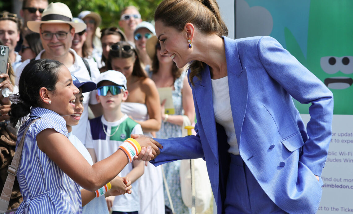 The Princess of Wales wears blue at Wimbledon
