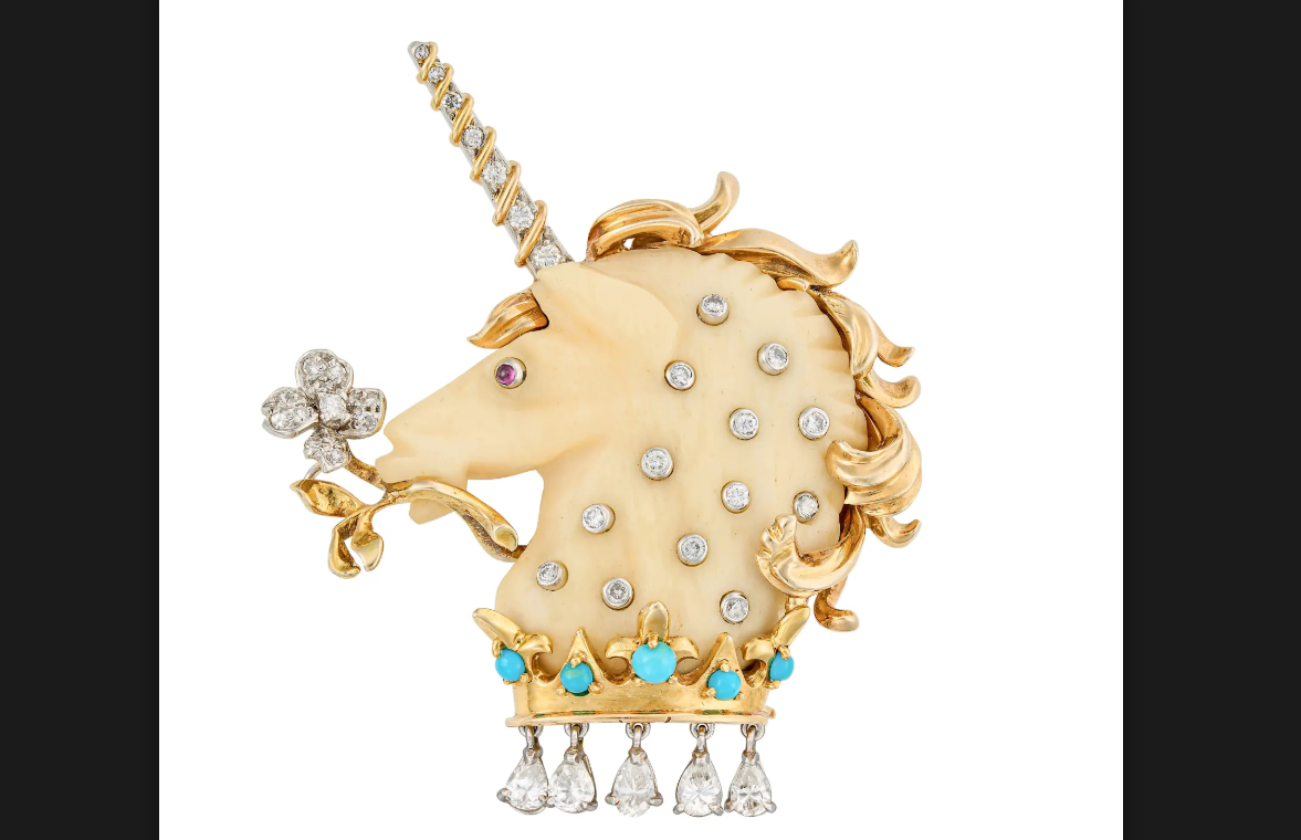 She served Queen Elizabeth II for almost 50 years - now her remarkable unicorn jewel is going to auction -