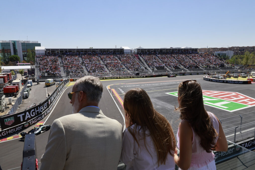 King Felipe with Princess Leonor and Infanta Sofia