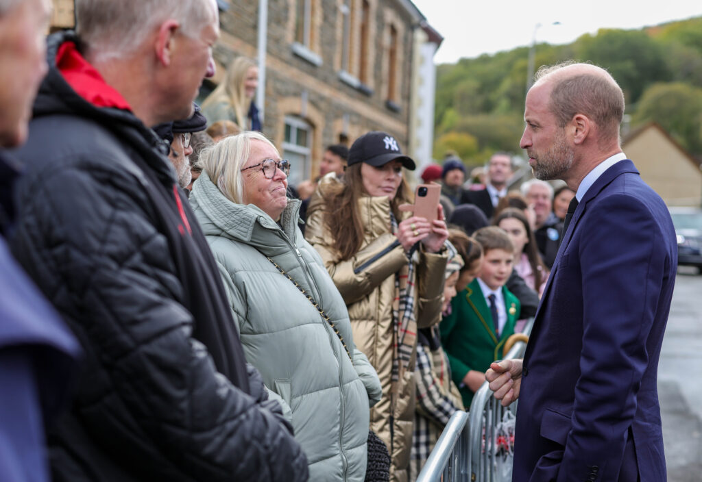 The Prince of Wales meets members of the town at Aberfan