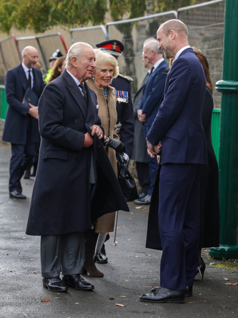 The King, The Queen and Prince William in Aberfan