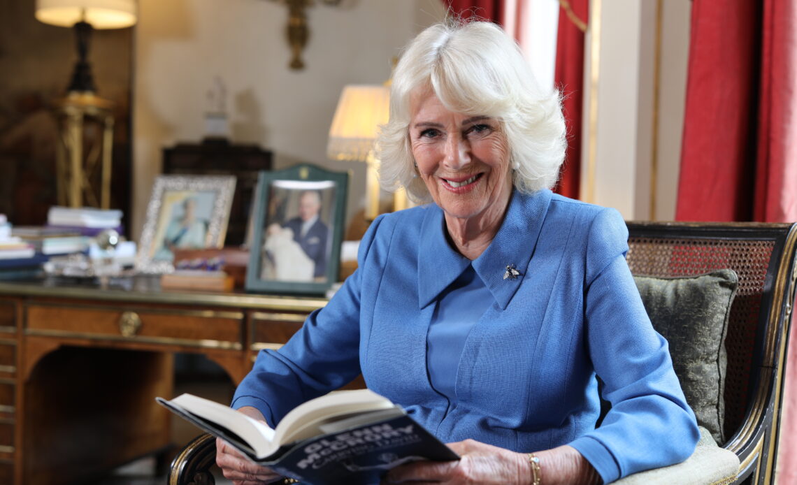 Queen Camilla reads a book